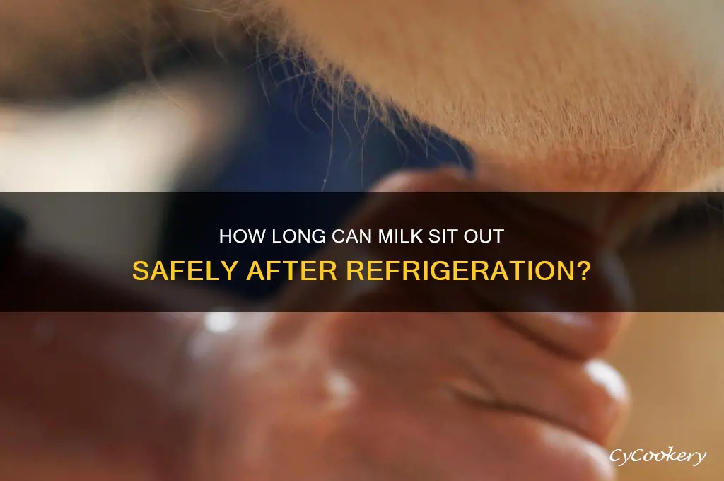 how long milk can be out once removed from refrigerator