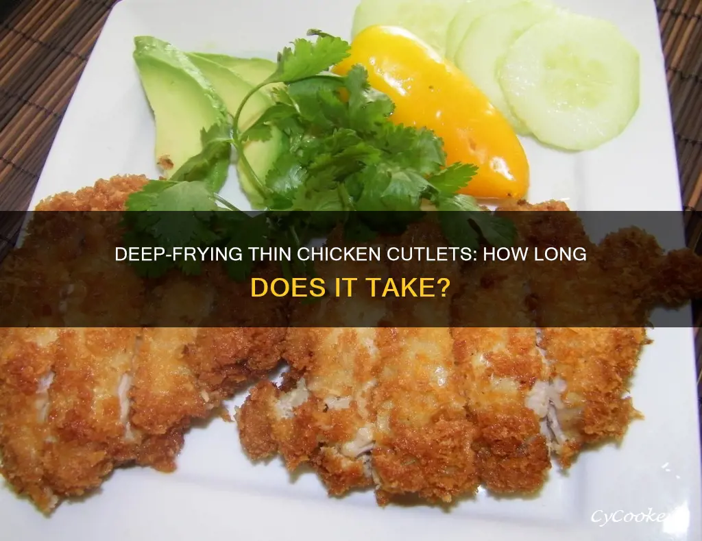 how long presto deep fryer thin chickencutlets