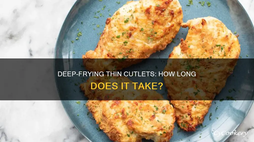 how long presto deep fryer thin cutlets