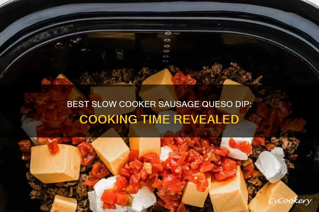 how long should crock pot sausage queso dip cook