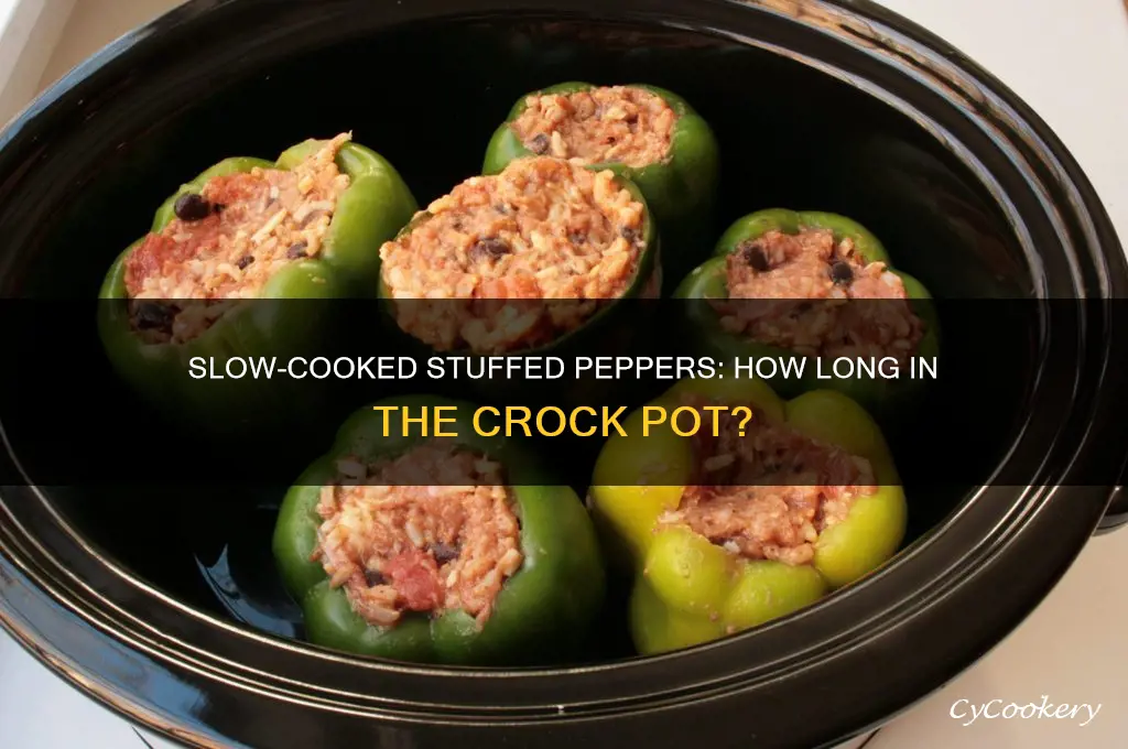 how long should stuffed peppers cook in a crock pot