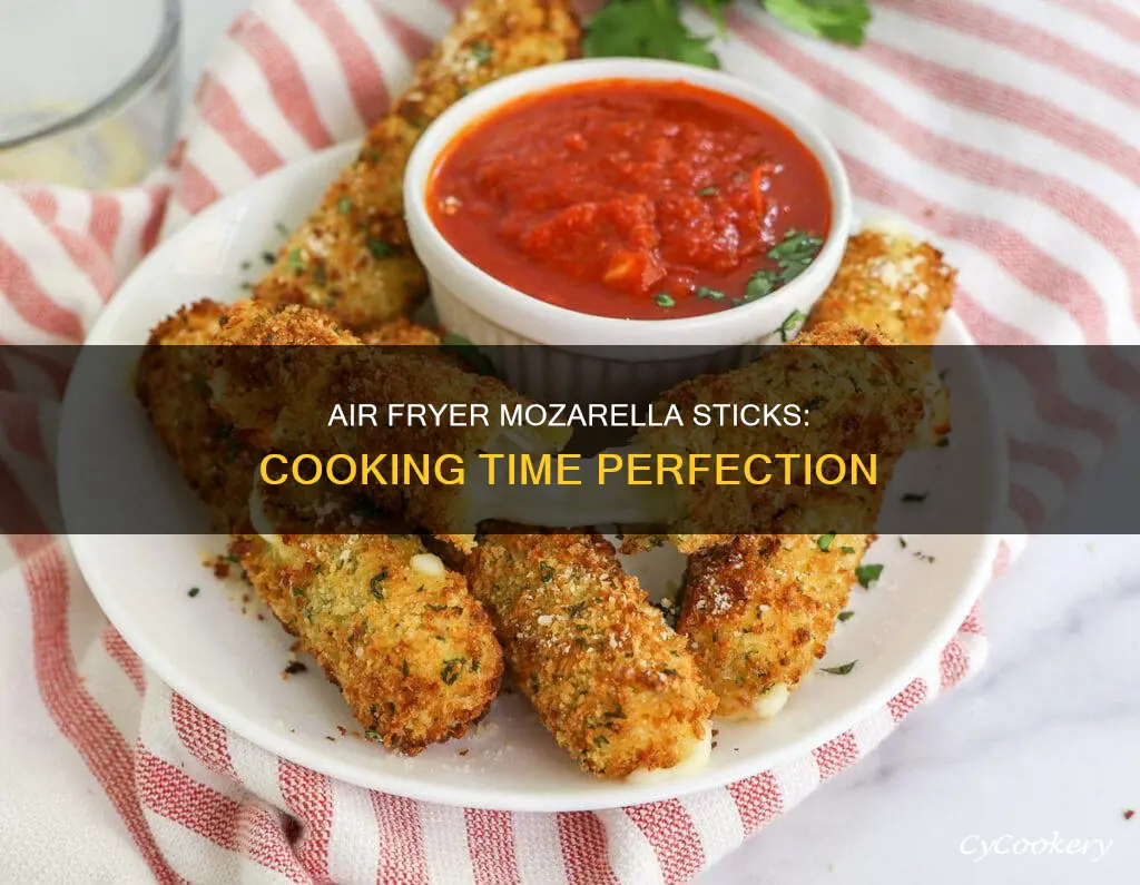 how long time cook mozzilaa sticks in air fryer