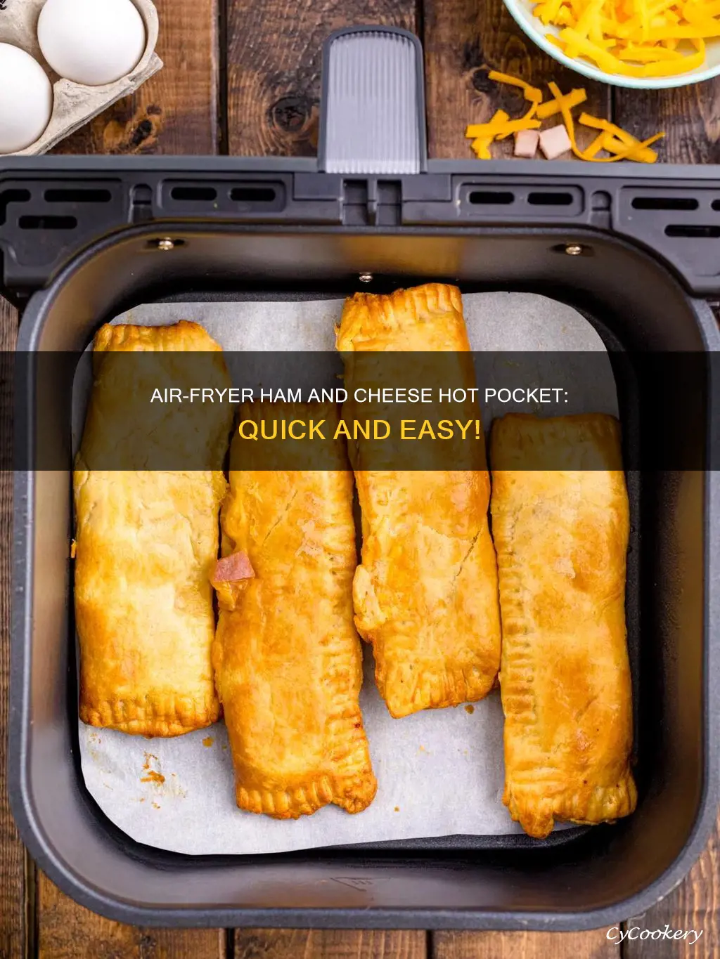 how long to air fryer ham and cheese hot pocket