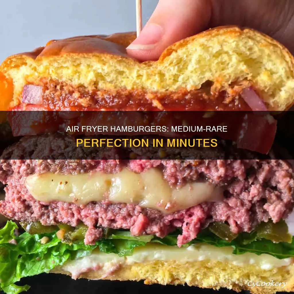 how long to air fryer hamburgers medium rare