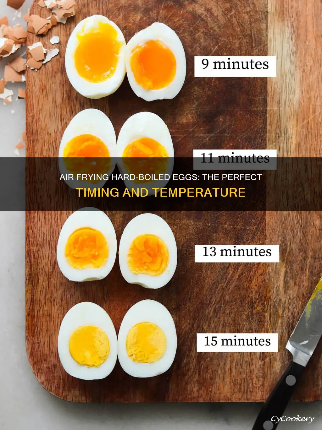 how long to air fryer hard boiled eggs at 375