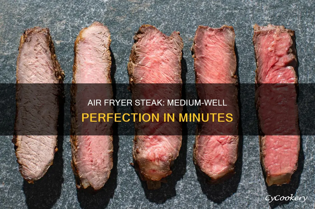 how long to air fryer steak for medium well