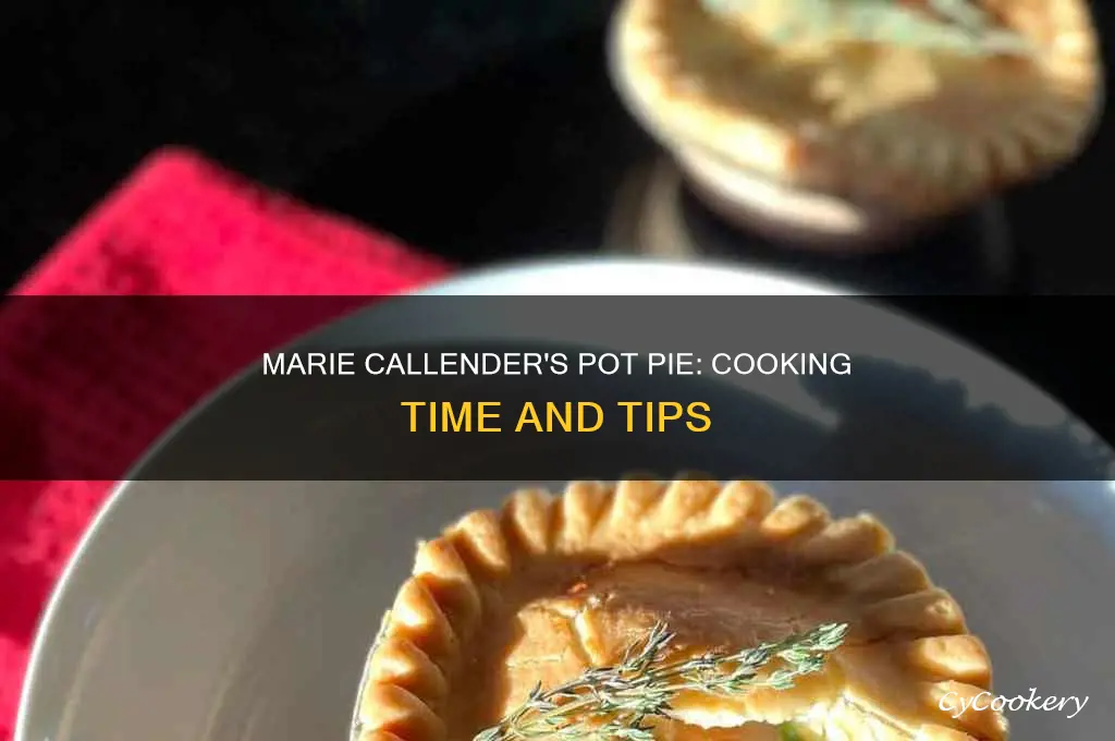 how long to cook a marie calendars pot pie