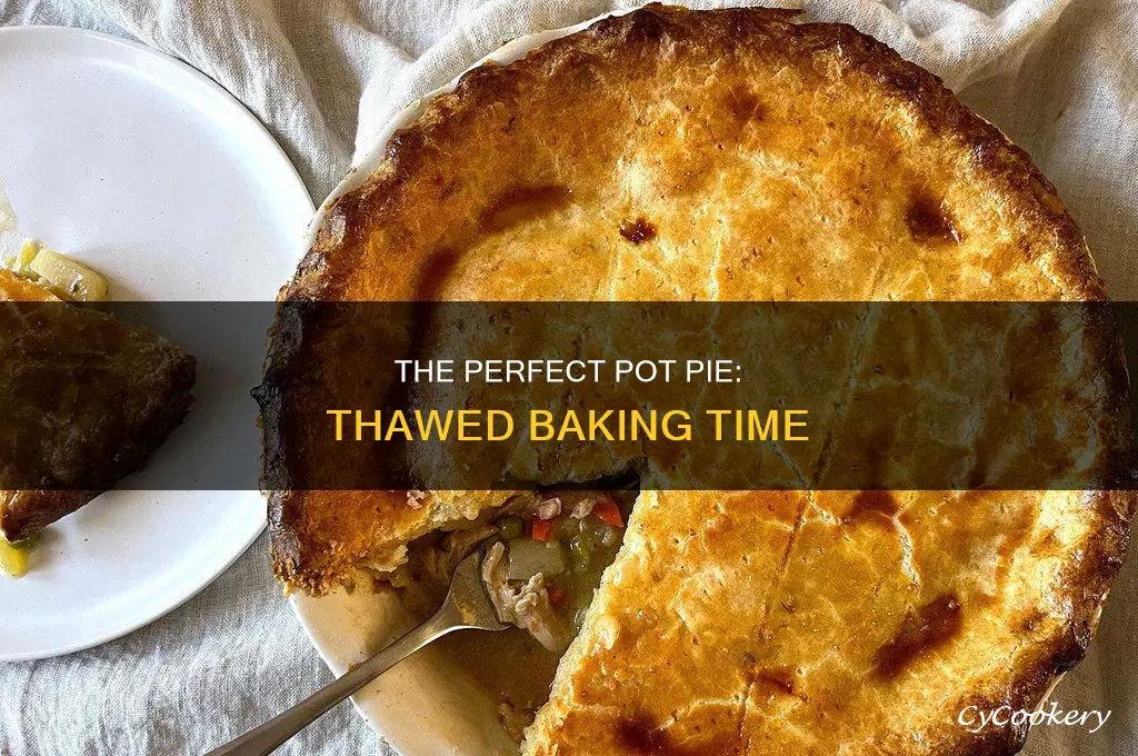 how long to cook a pot pie thawed