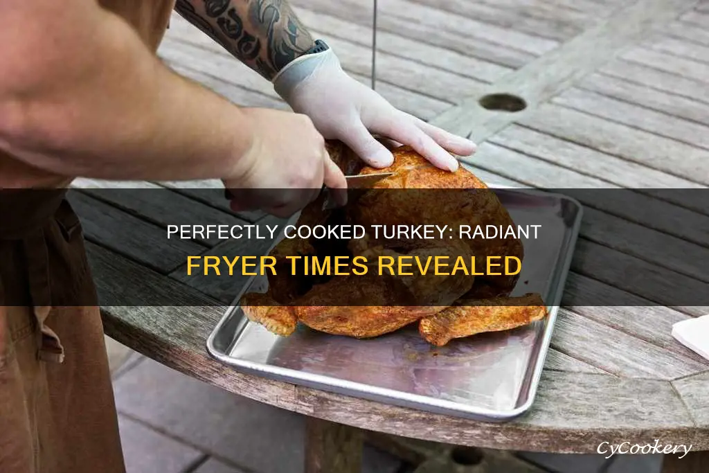 how long to cook a turkey in a radiant fryer