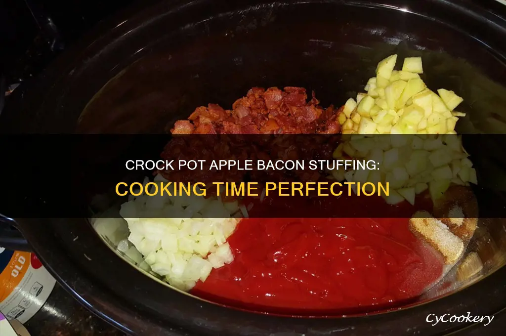 how long to cook apple bacon stuffing in crock pot