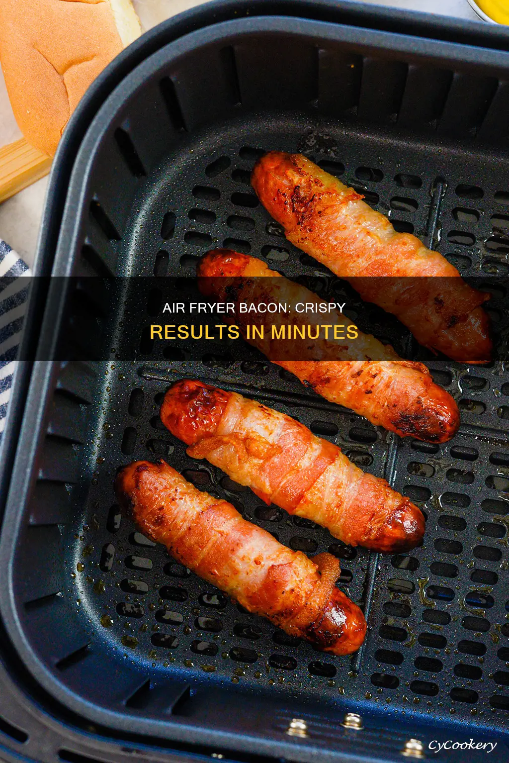 how long to cook bacon in an air fryer oven