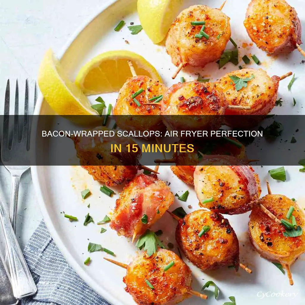 how long to cook bacon wrapped scallops in air fryer