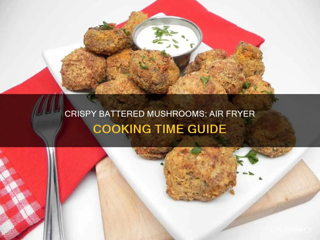 how long to cook battered mushrooms in air fryer