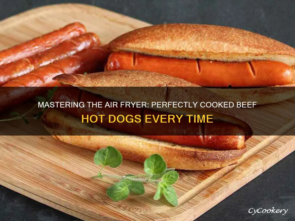 how long to cook beef hot dogs in air fryer