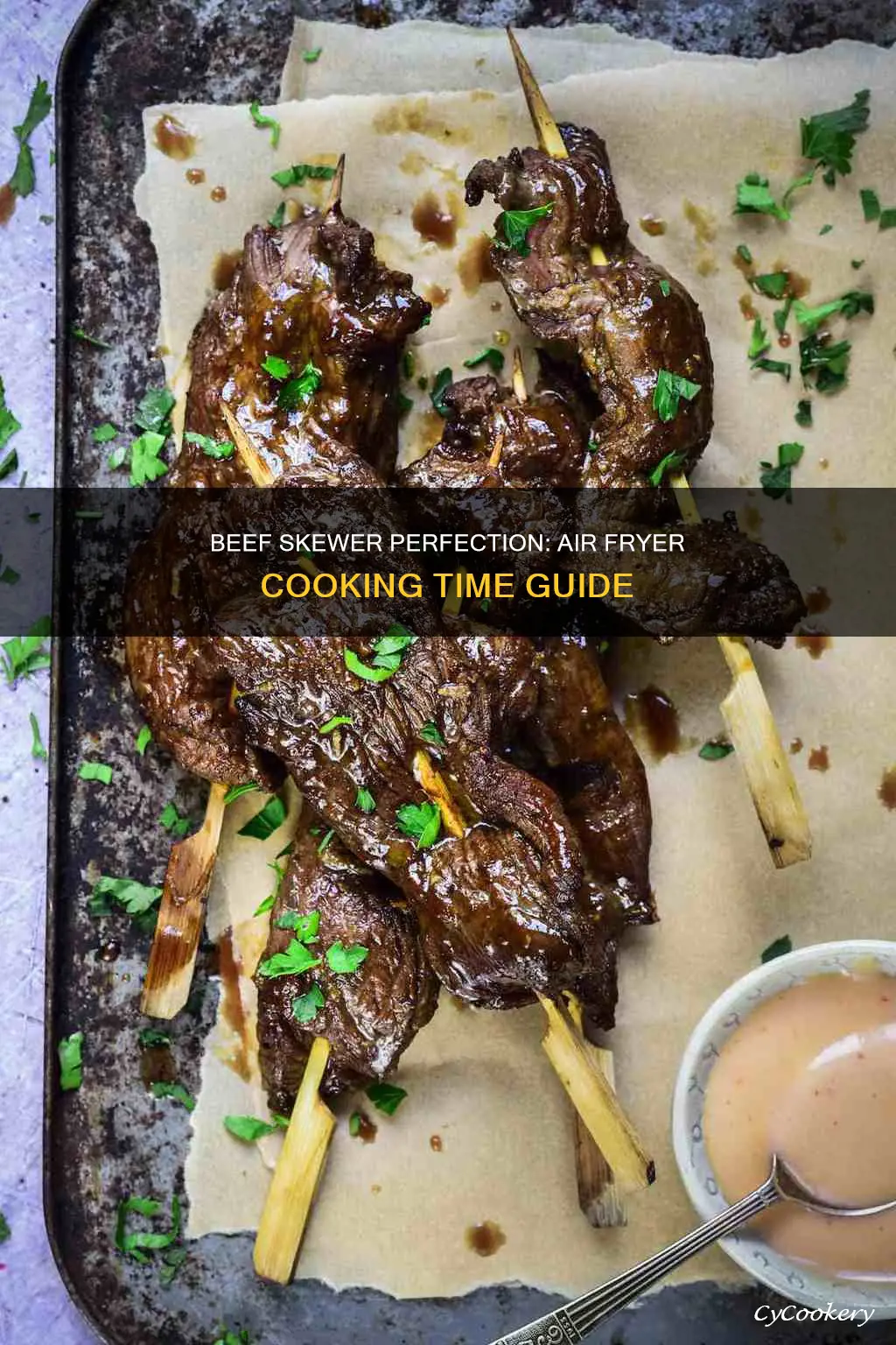 how long to cook beef skewers in air fryer