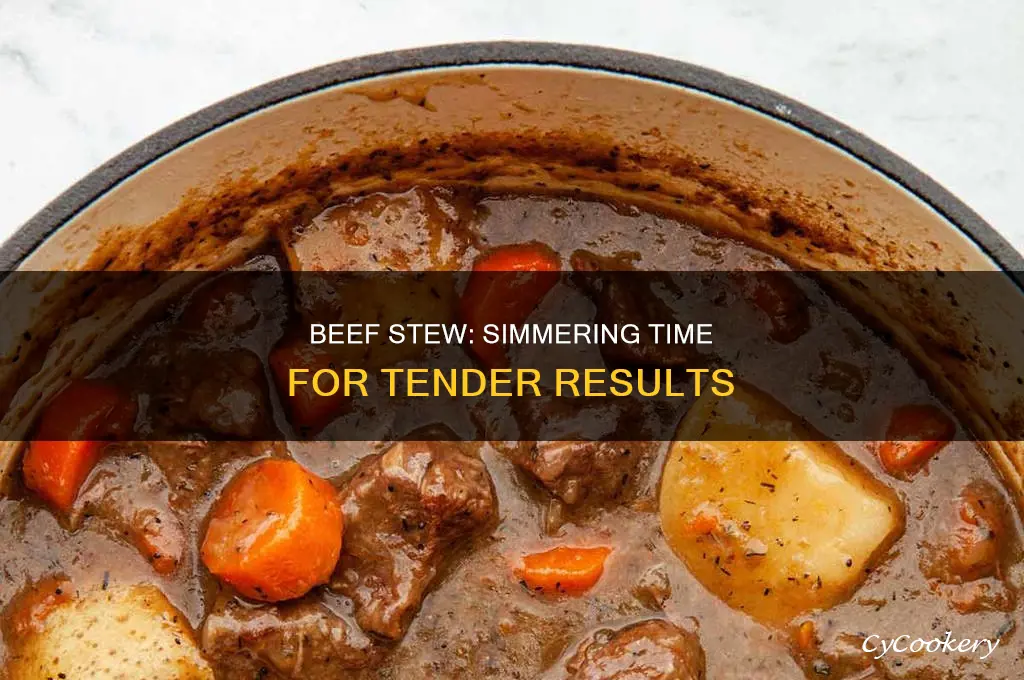 how long to cook beef stew in a pot