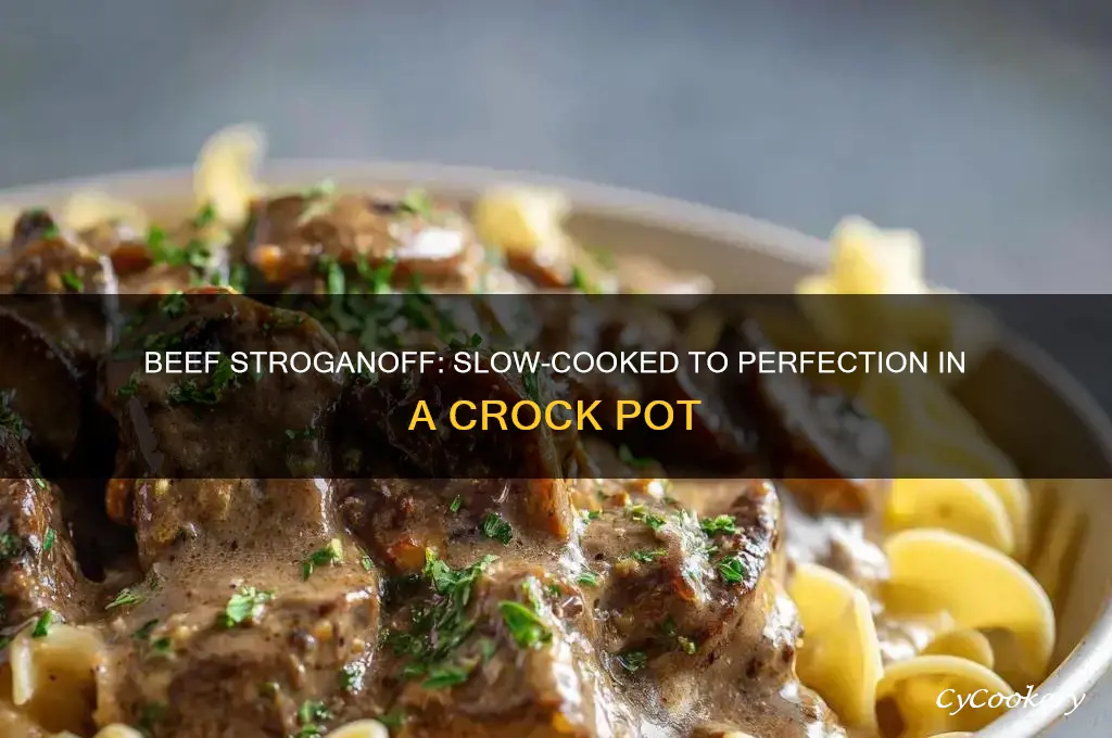 how long to cook beef stroganoff in crock pot