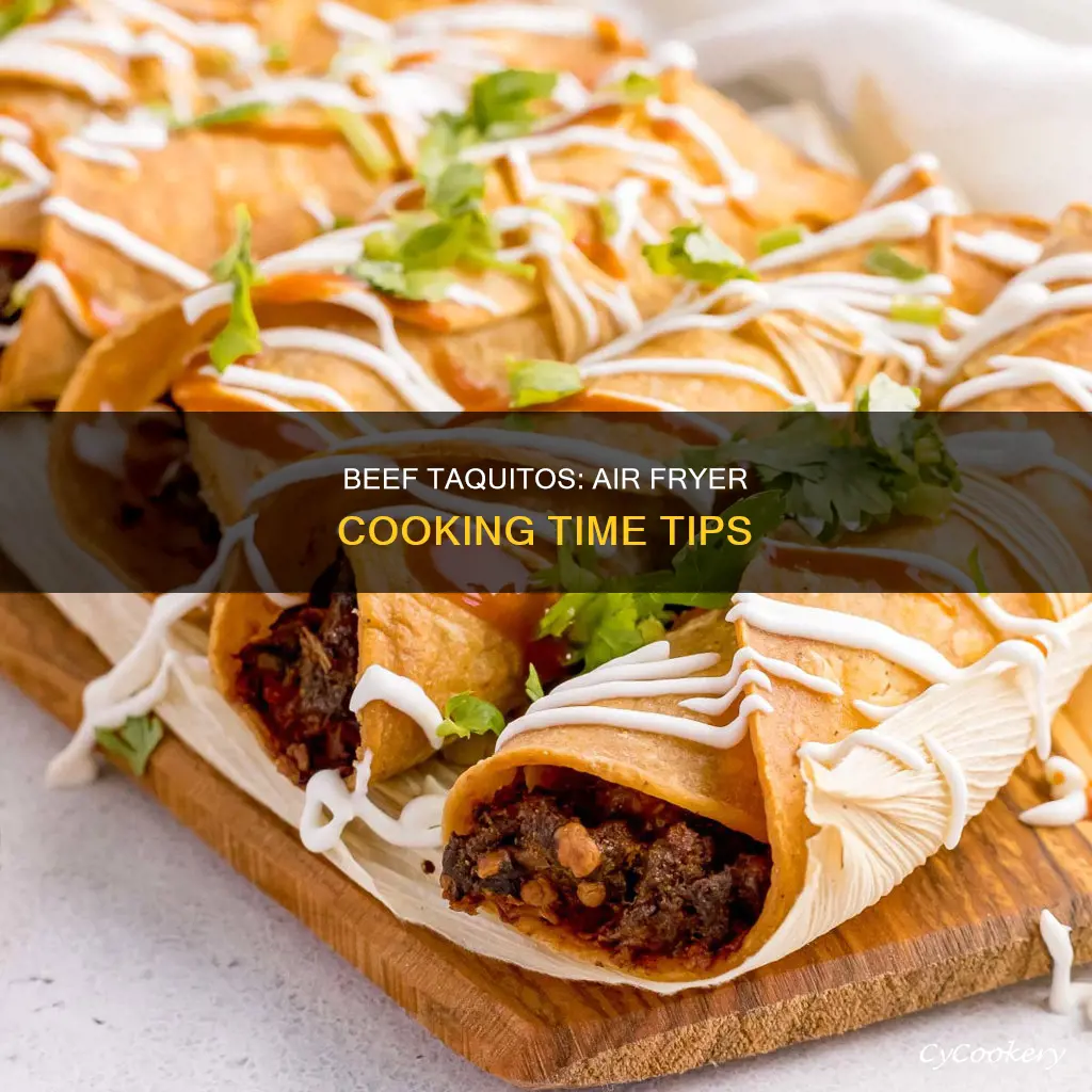 how long to cook beef taquitos in air fryer