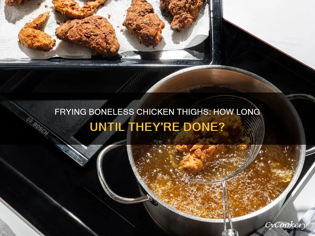 how long to cook boneless chicken thighs in deep fryer