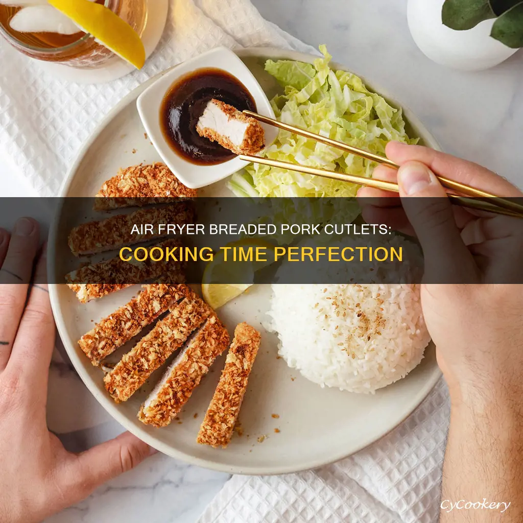 how long to cook breaded pork cutlets in air fryer