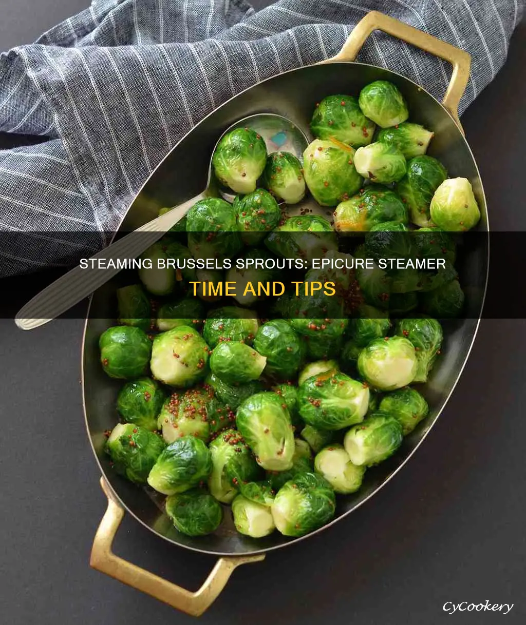 how long to cook brussel sprouts in epicure steamer