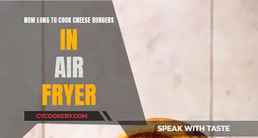 Cheese Burgers: Air Fryer Cooking Time Guide