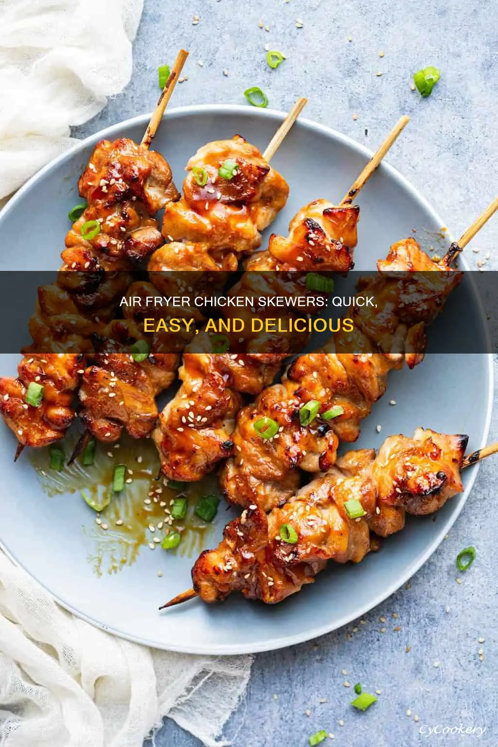 how long to cook chicken breast skewers in air fryer