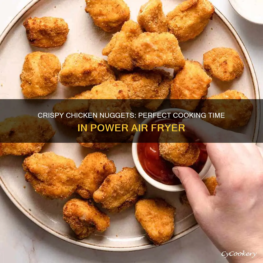 how long to cook chicken nuggets in power air fryer