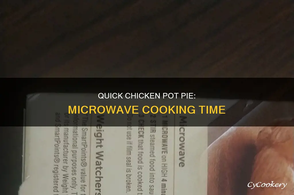 how long to cook chicken pot pie in microwave