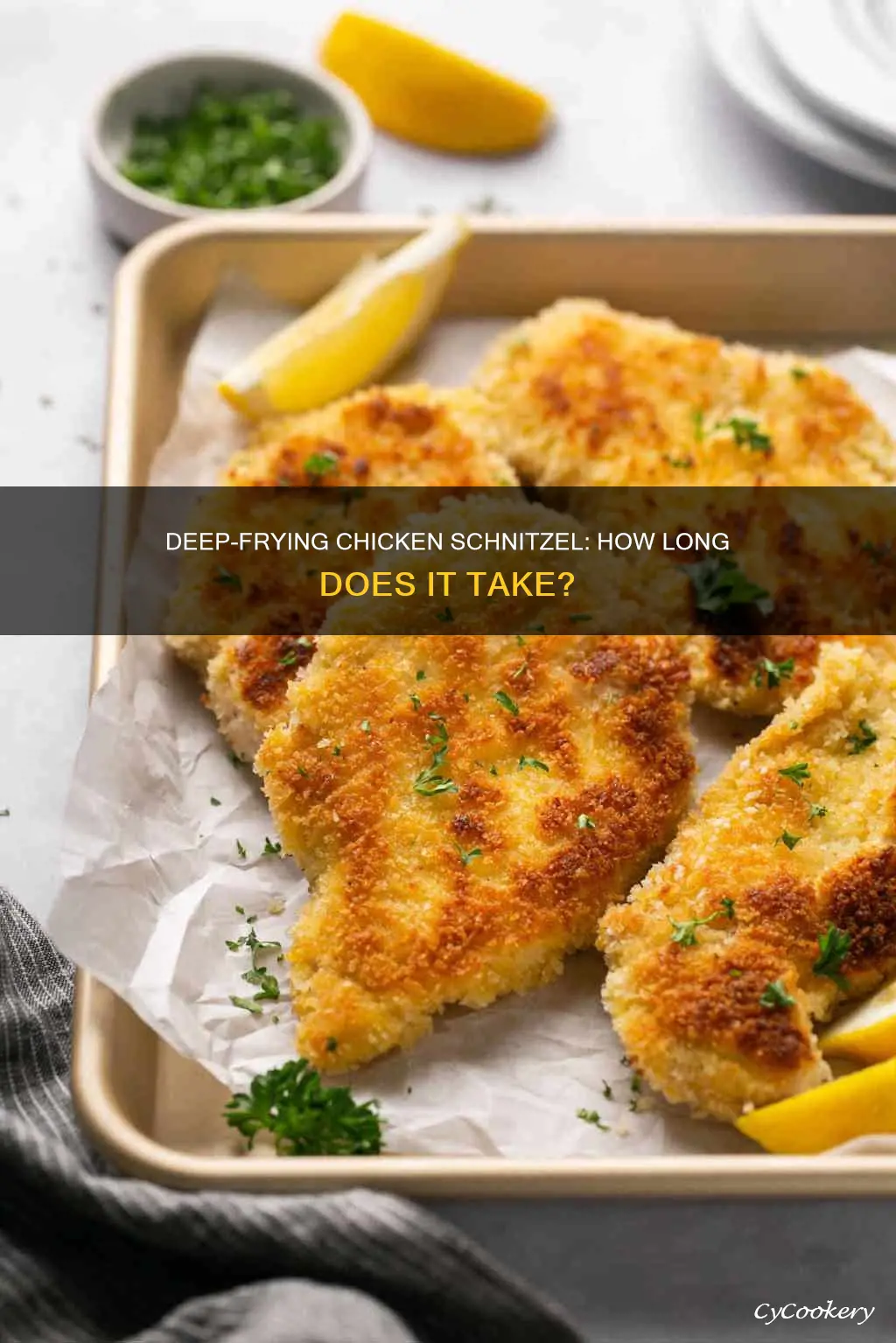 how long to cook chicken schnitzel in deep fryer