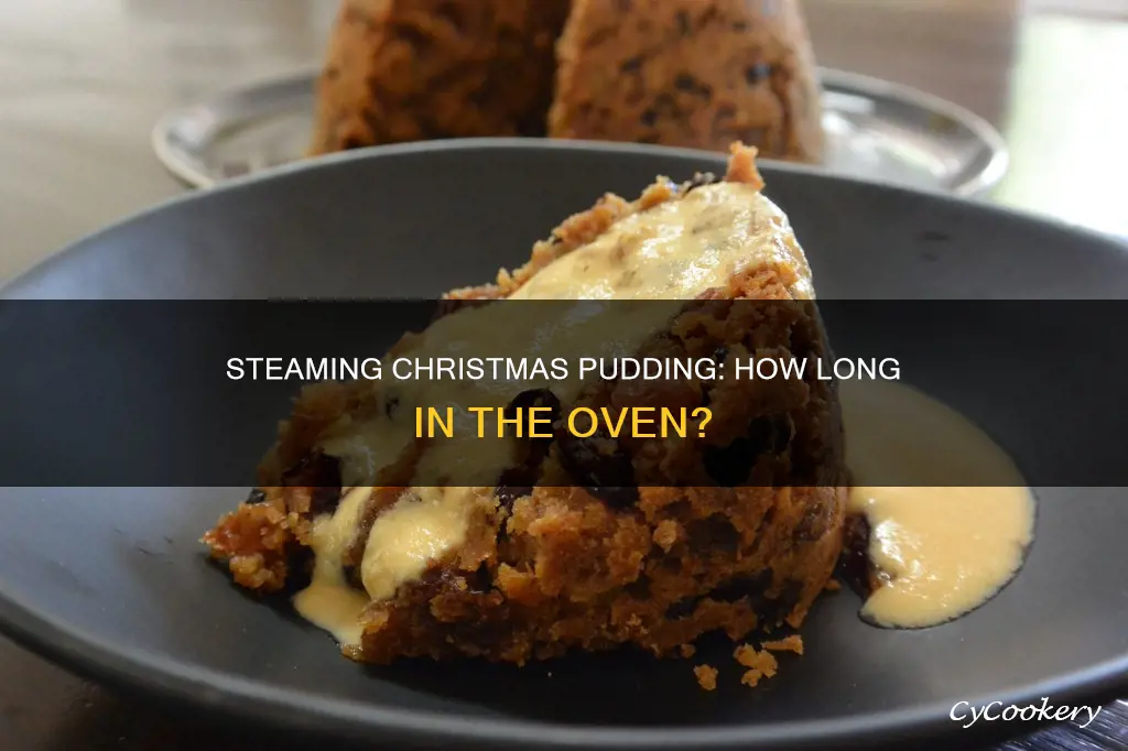 how long to cook christmas pudding in steam oven