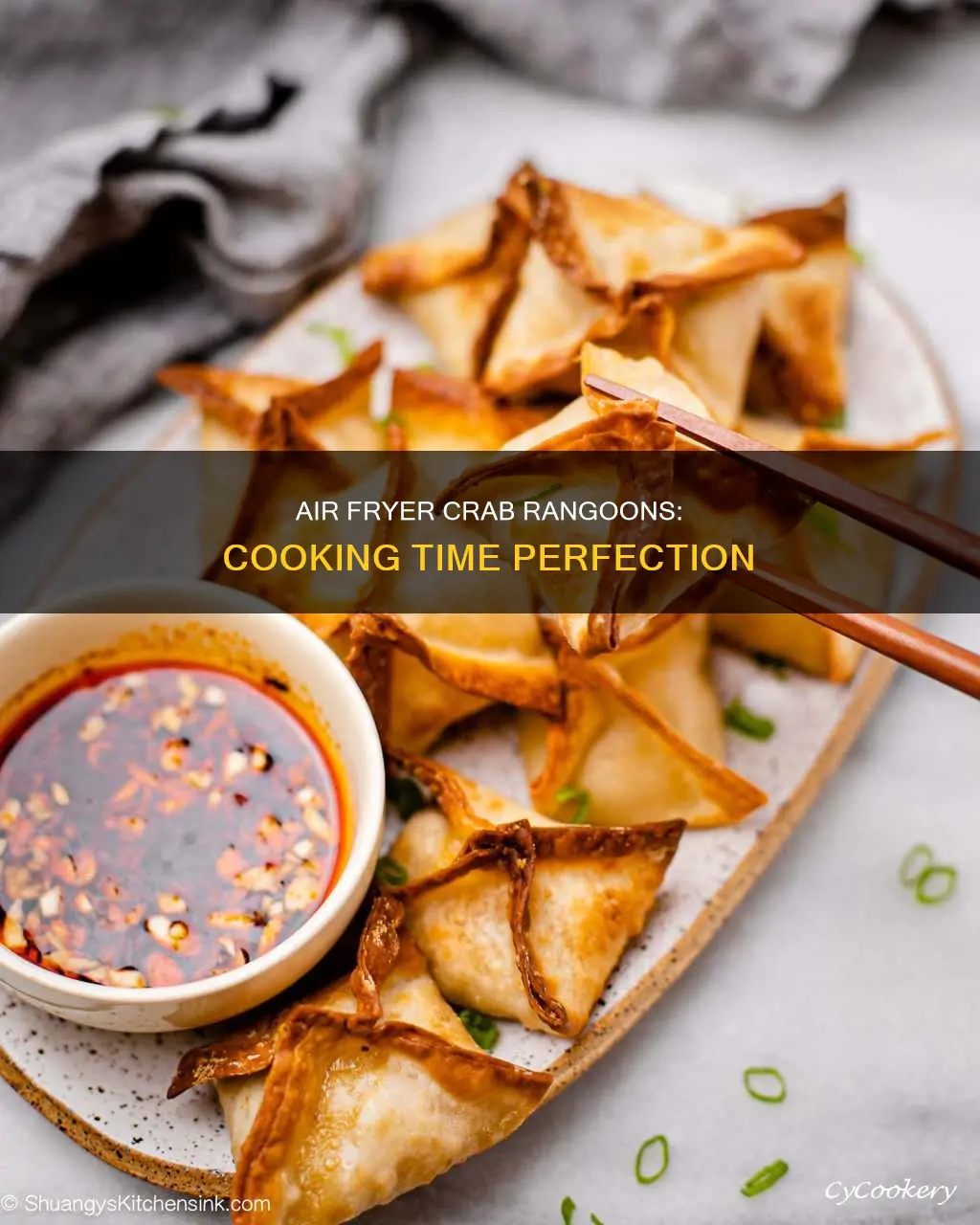 how long to cook crab rangoons in air fryer