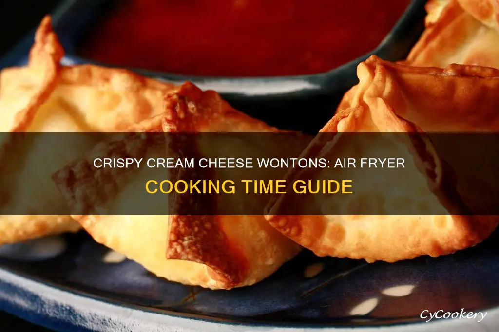 how long to cook cream cheese wontons in air fryer