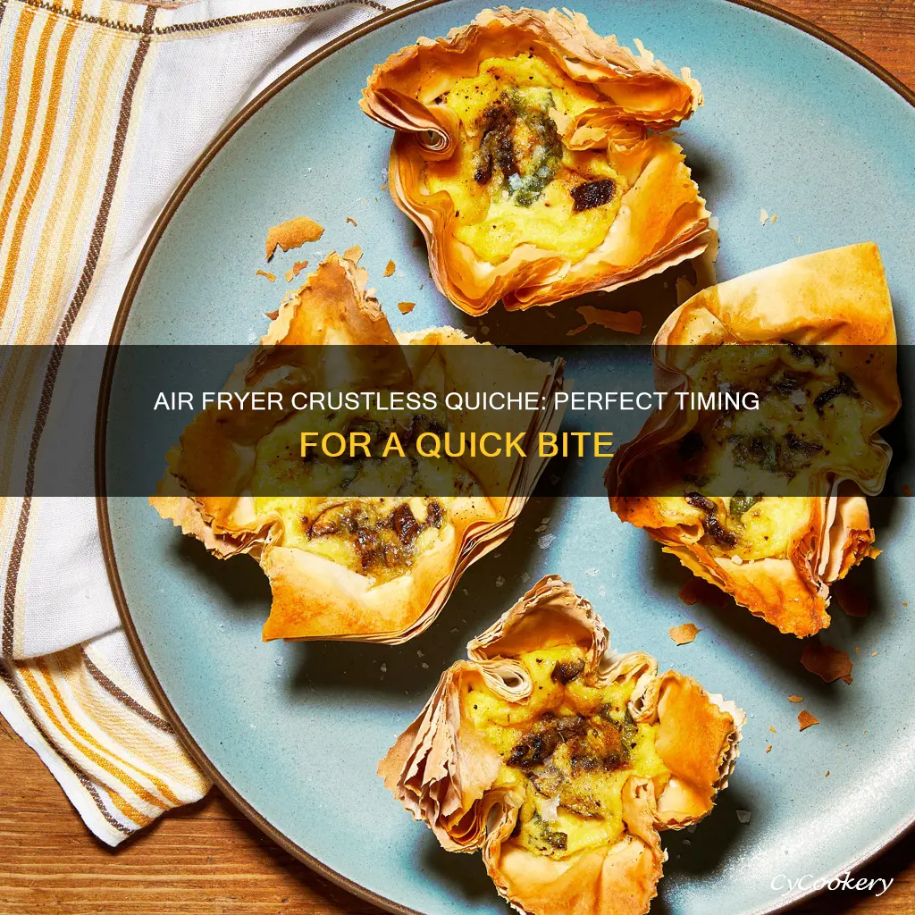 how long to cook crustless quiche in air fryer