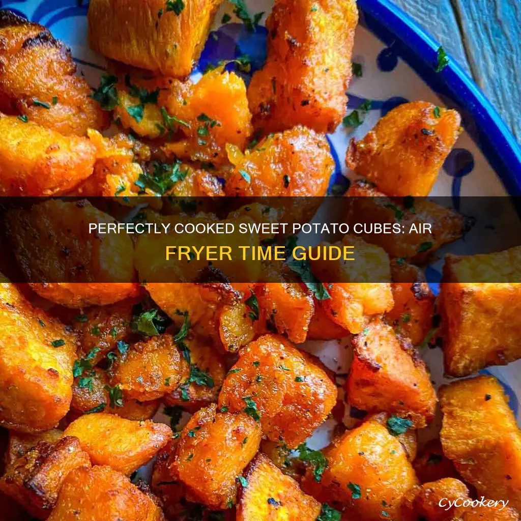 how long to cook cubed sweet potato in air fryer