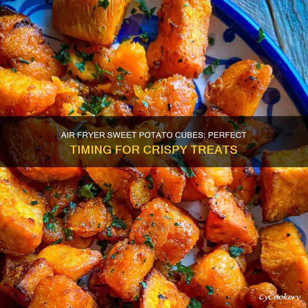 how long to cook cubed sweet potato in air fryer