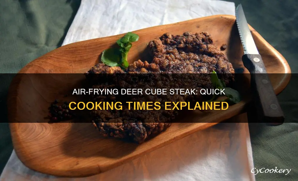 how long to cook deer cube steak in air fryer