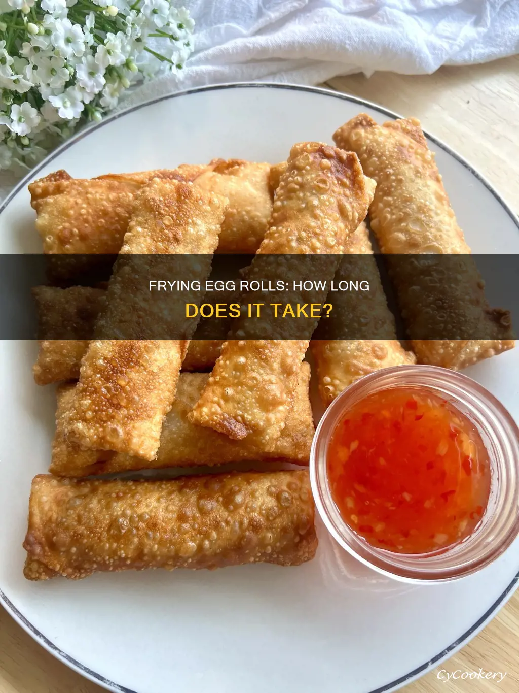 how long to cook egg rolls in deep fryer