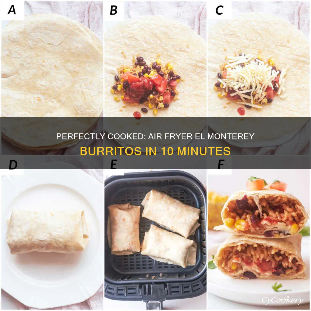 how long to cook el monterey burritos in air fryer