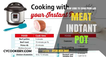 Instant Pot Meat Cooking Time: 4 Pounds