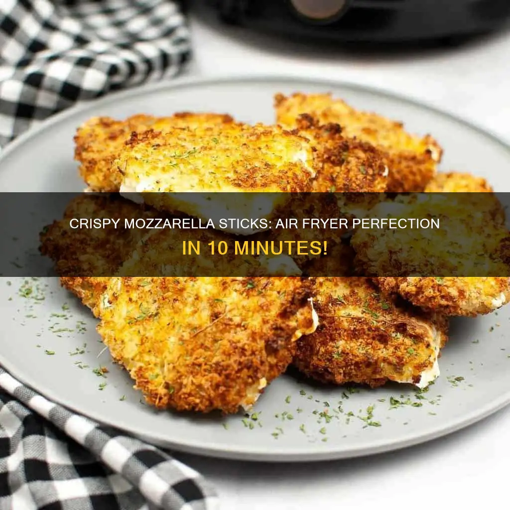 how long to cook fresh mozzarella sticks in air fryer