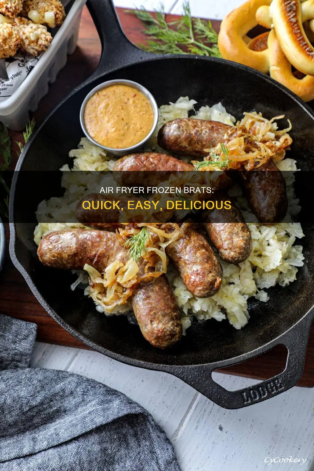 how long to cook frozen brats in the air fryer