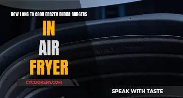 Air Fryer Cooking Time for Frozen Bubba Burgers