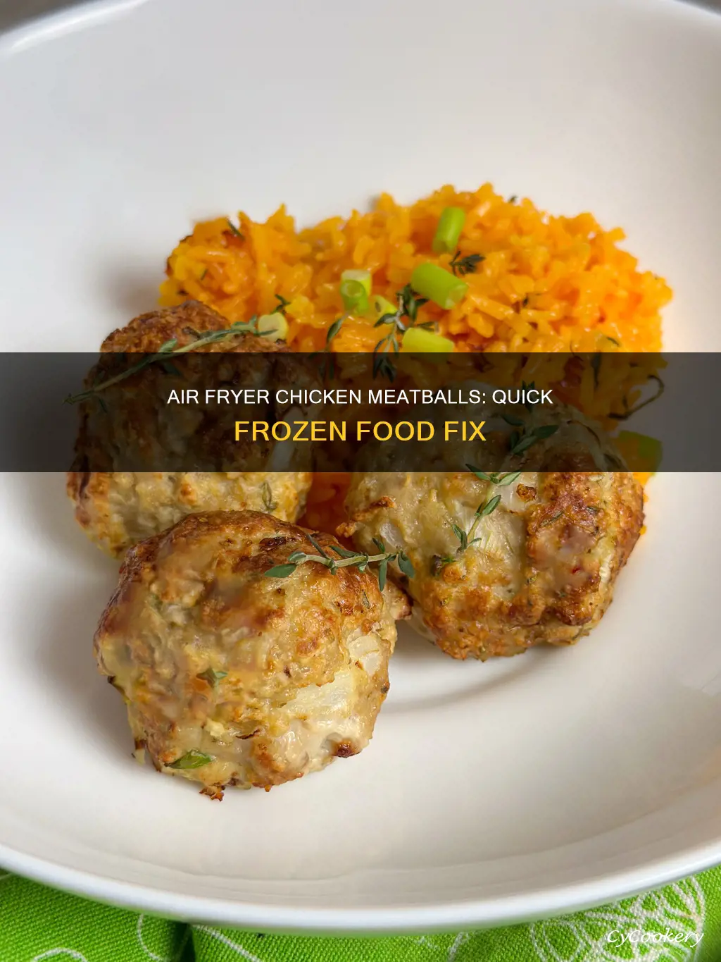 how long to cook frozen chicken meatballs in air fryer