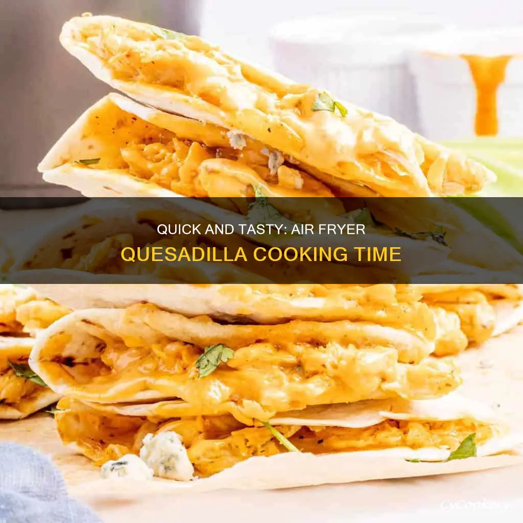 how long to cook frozen chicken quesadilla in air fryer