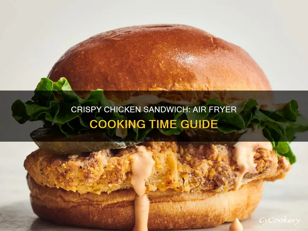 how long to cook frozen chicken sandwich in air fryer