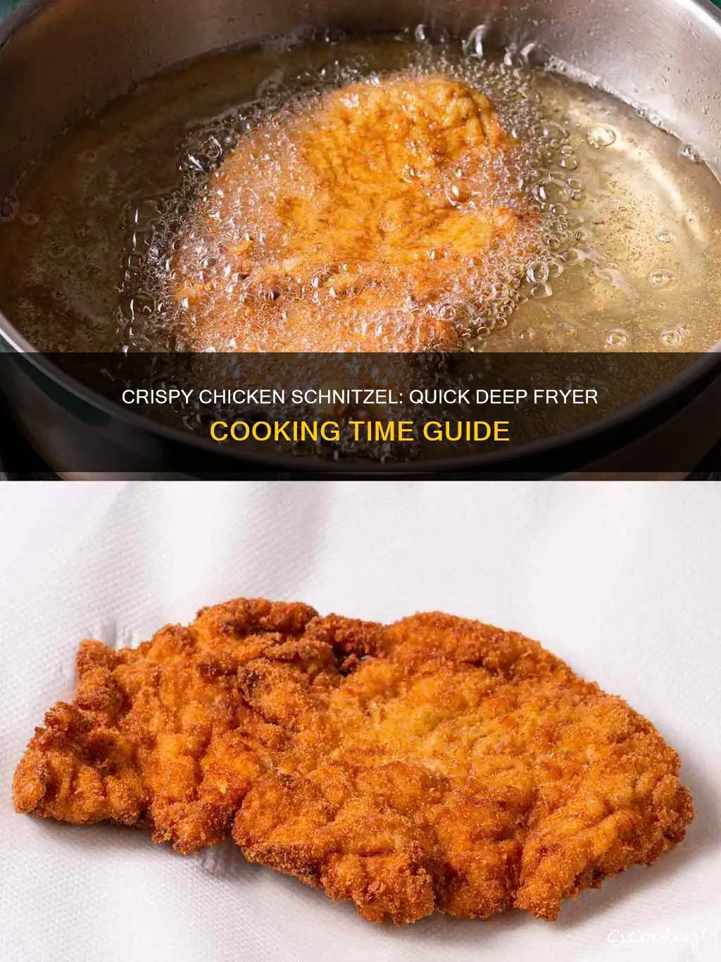 how long to cook frozen chicken schnitzel in deep fryer