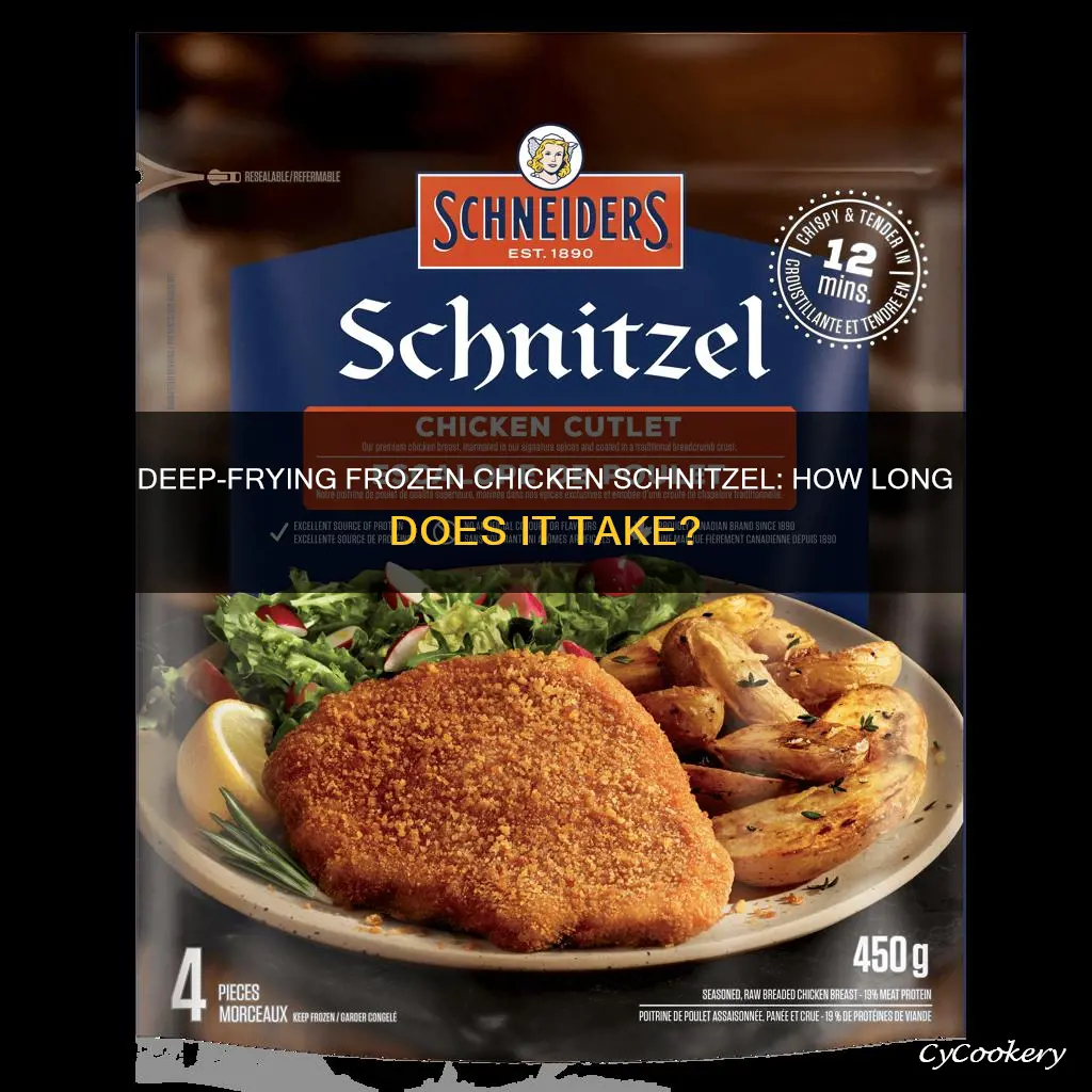 how long to cook frozen chicken schnitzel in deep fryer