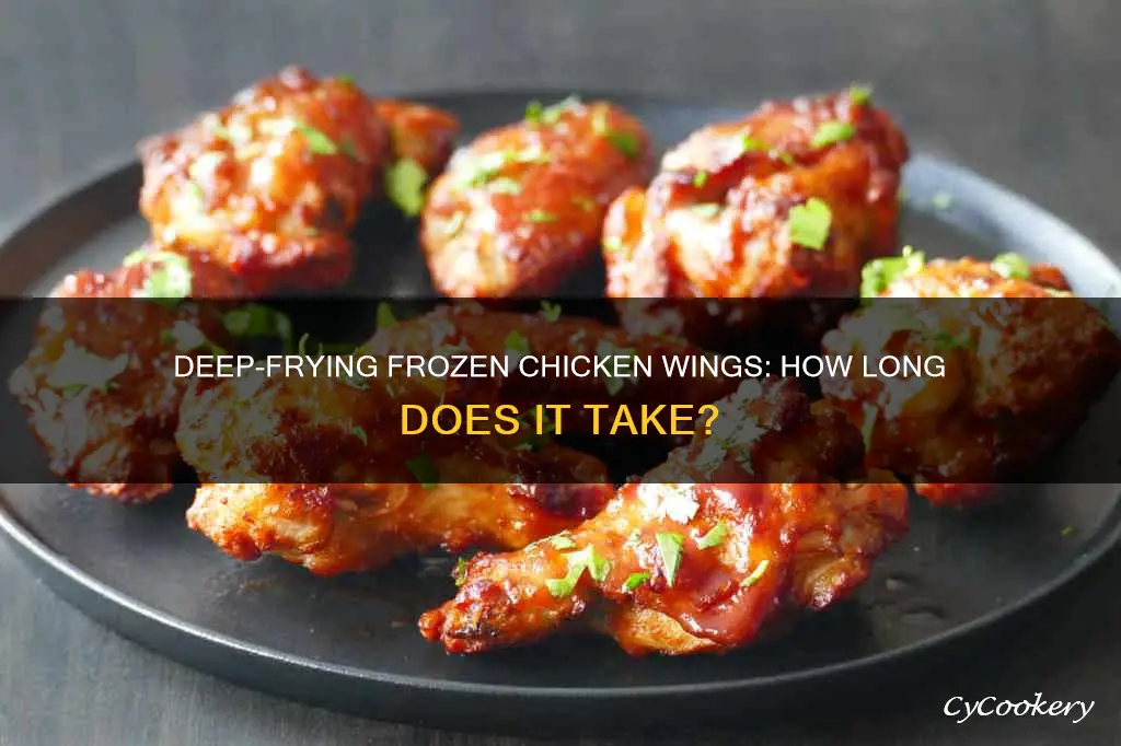 how long to cook frozen chicken wings in deep fryer