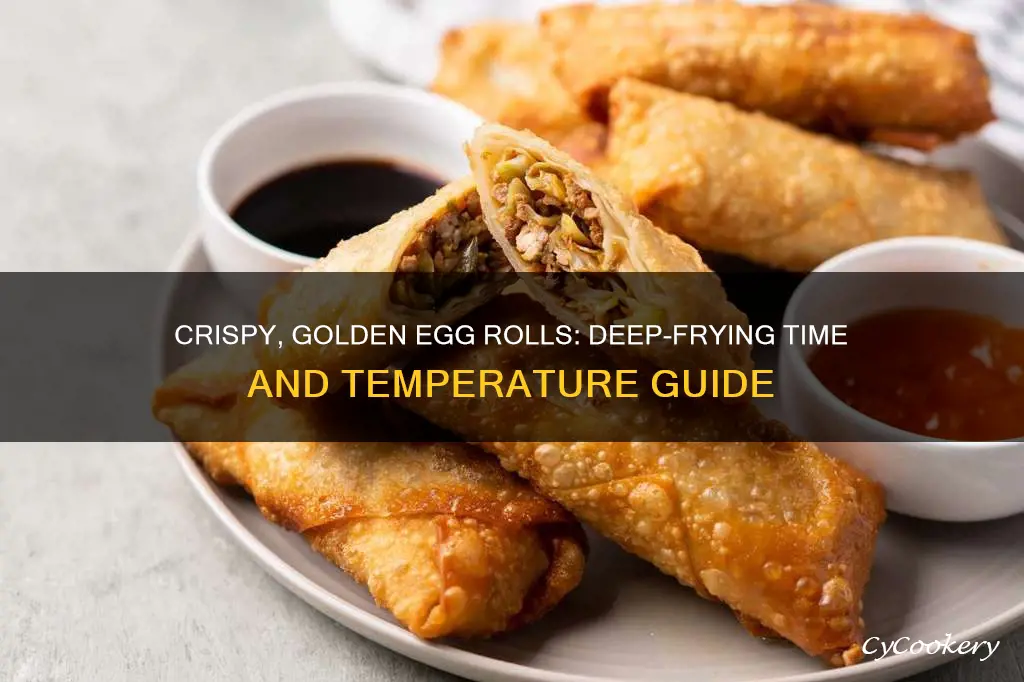 how long to cook frozen egg rolls in deep fryer